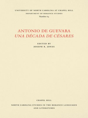 cover image of Antonio de Guevara Una Década de Césares